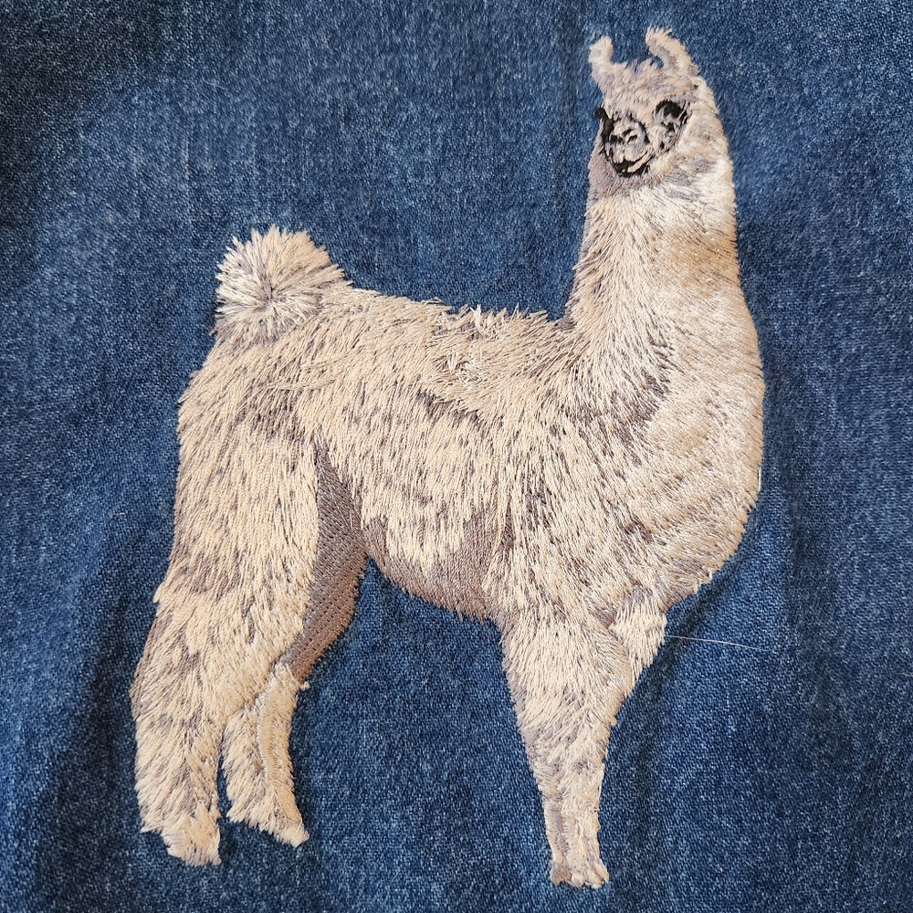 Vintage Casey Coleman Noah's Ark Animals Denim Vest 2X India - Picture 10 of 12
